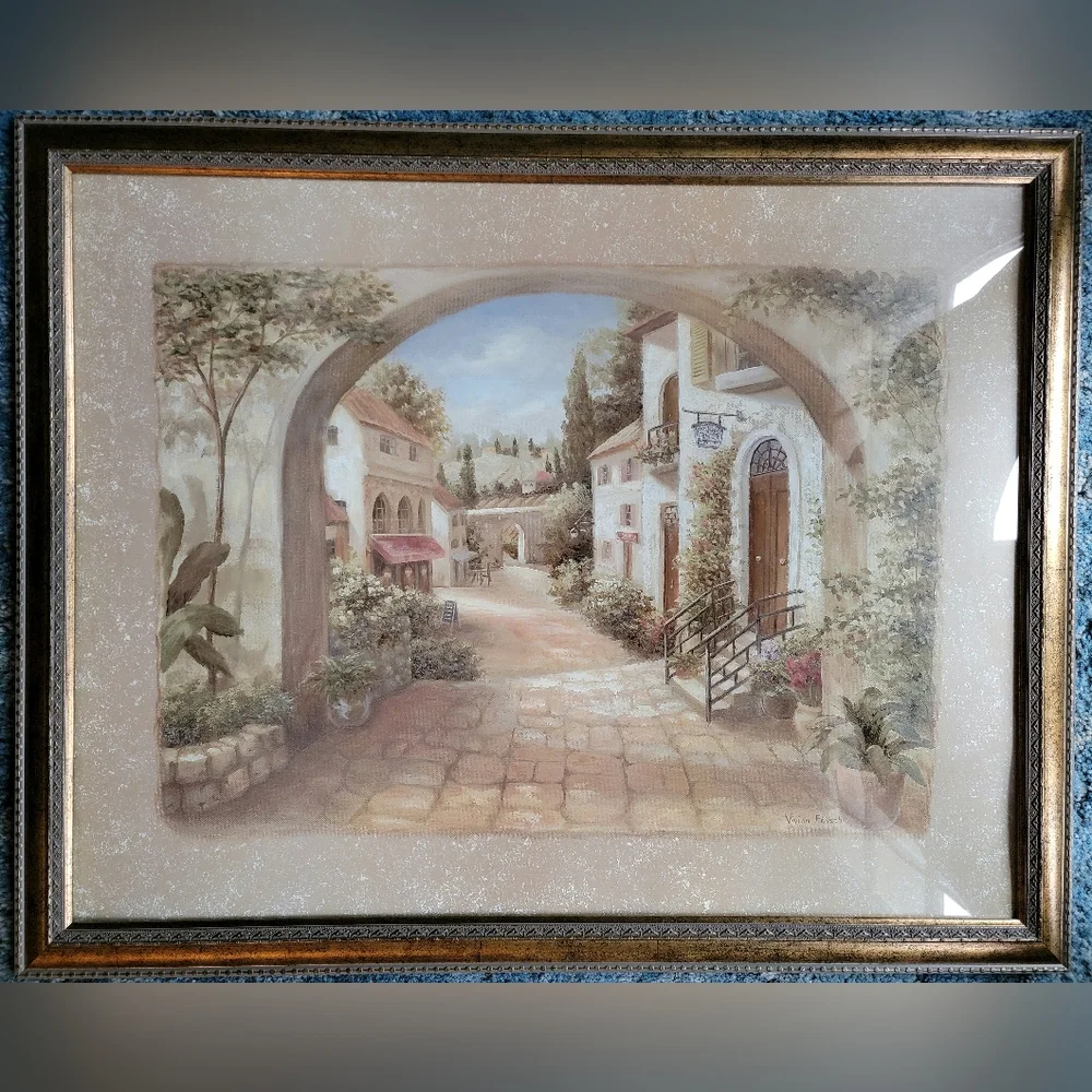 vivian flasch | Art | Quaint Town Vivian Flasch Art Large Italian